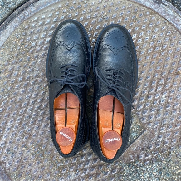 O’KEEFFE Black Wingtip’s Brogues Shoes Size 9 - Picture 1 of 11